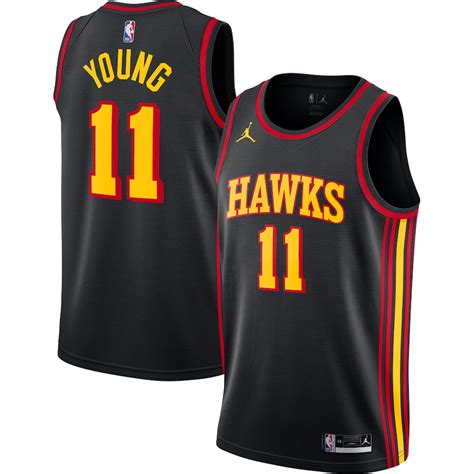 Trae Young Atlanta Hawks Jordan 2020/21 Swingman Jersey - Statement Edition - Black - Bluesisi