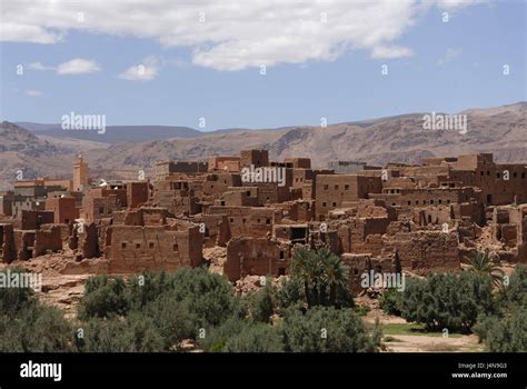 Morocco, the Atlas Mountains, Berber's settlement, Ksar, desert, oasis ...