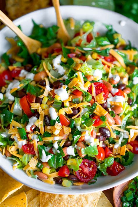 Vegetarian Taco Salad Recipe - Peas and Crayons