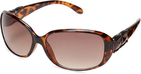 Nine West Women's S03223rnj201 Rectangular Sunglasses, Tortoise, 102 ...