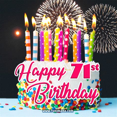 Happy 71st Birthday Animated GIFs - Download on Funimada.com