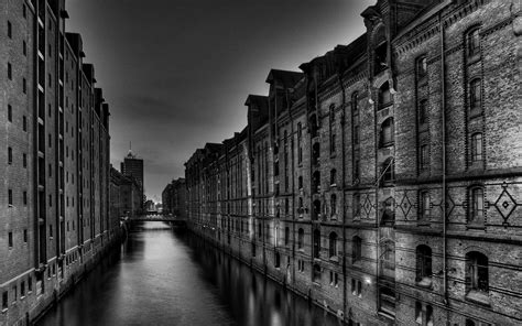 Wasser Stadtlandschaften Architektur Gebäude Graustufen Monochrome Lakes High Quality HD Desktop ...