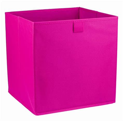 Mixxit Pink Non woven fabric & polyester Storage basket | Departments ...