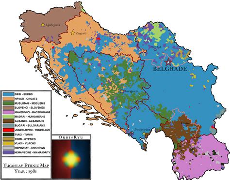 Yugoslavia : Ethnic Map 1981 by OrbisRyu on DeviantArt