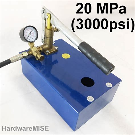 Hydraulic Pressure Test Pump 20MPa 3000psi 200KG/cm3 Manual Hydraulic Water Pump Pipeline Tester ...