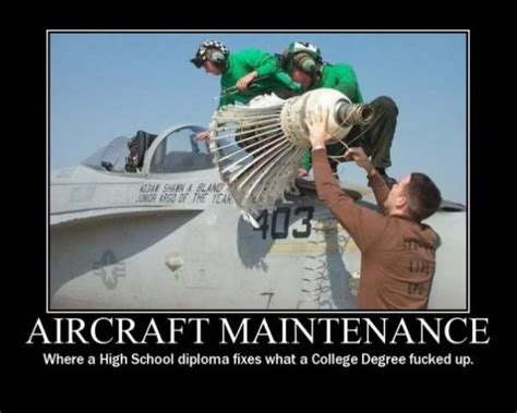 an air craft maintenance poster with men working on the wing and ...