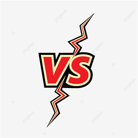 Versus Clipart Hd PNG, Versus Design Red Cartoon, Versus, Vs Design, Vs ...