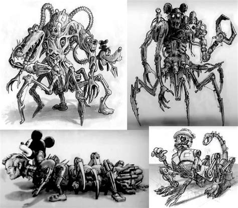 This is concept art from Disney’s Epic Mickey, yes, this game was rated E : r/oddlyterrifying