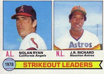 1979 Topps #6 1978 Strikeout Leaders (Nolan Ryan / J.R. Richard) | Trading Card Database