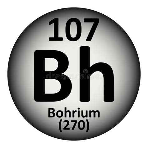 Periodic Table Element Bohrium Icon Stock Illustration - Illustration ...