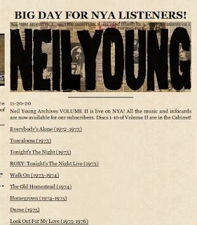 Neil Young News: REVIEW: Neil Young Archives Volume II (1972 - 1976 ...