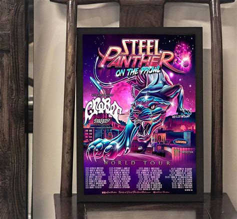 Steel Panther Band On The Prowl World Tour 2023 Poster, Steel Panther Band Poster, Gift Fans ...