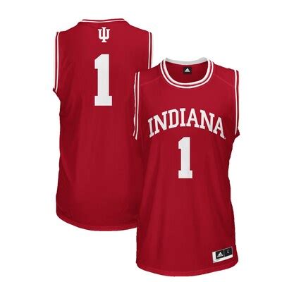 Men's adidas #1 Crimson Indiana Hoosiers Replica Basketball Jersey | Indiana University Store