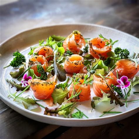 Gravlax - cured salmon with hovmästarsås | Recipe by MichelderGaspard | Cookniche | Fine dining ...