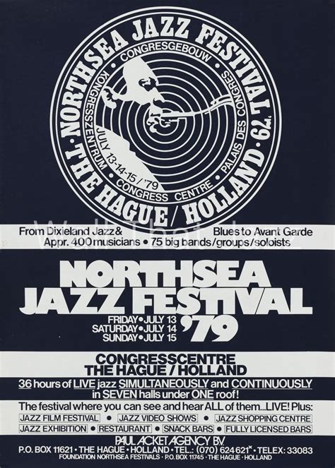 North Sea Jazz Artist Poster 1979 Logo Sticker - Wall That Jazz