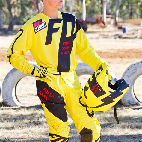 Fox Racing NEW Mx 2018 180 Mastar Yellow Black Motocross Dirt Bike Gear ...