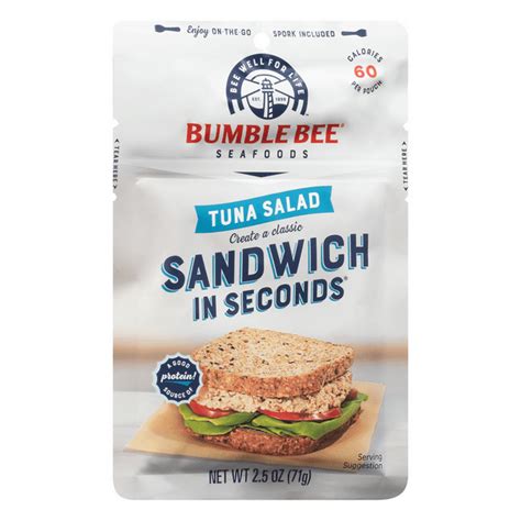 Bumble Bee Tuna Salad Sandwich in Seconds, 2.5 oz Pouch - Walmart.com - Walmart.com