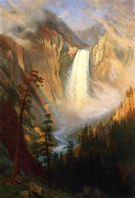 Yellowstone Falls Painting | Albert Bierstadt Oil Paintings