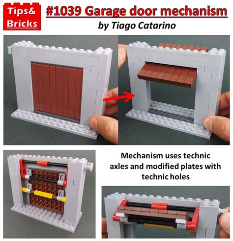 #1039 TECHNIQUES: Garage door mechanism | Lego creative, Easy lego creations, Lego architecture