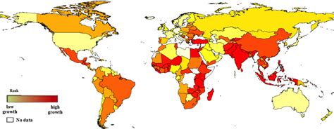 Rank of expected GDP Growth to 2023 - Vivid Maps