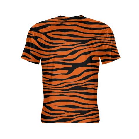 LightningWear Tiger Print Short Sleeve Shirt - Tiger Shirts - Tiger Print Shirts - Orange Tig ...