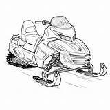 Adventurecore Snowmobile Coloring Pages With Realistic Detail Stock  sketch template