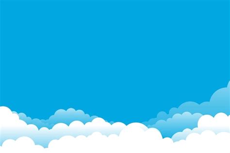 Premium Vector | Clear blue sky background with clouds