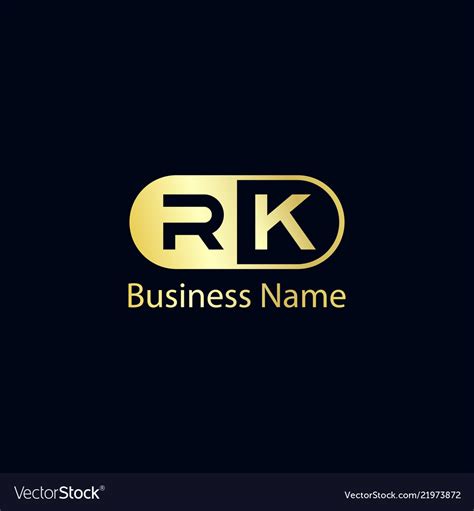 Initial letter rk logo template design Royalty Free Vector