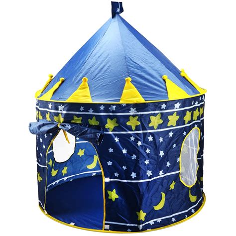 Children Play Tent Boys Girls Prince House Indoor Outdoor Blue Foldable ...