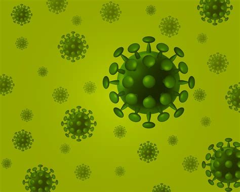 Green virus in human fluid graphic shape. health, life, respiratory ...