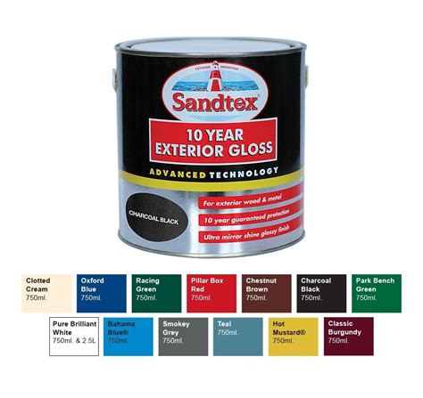 Santex Outdoor Paint Colours Chart