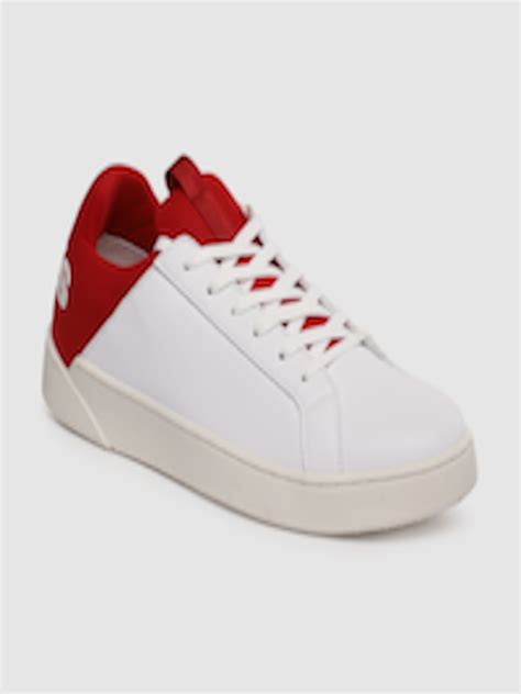 Buy Levis Men White & Red Lace Up Sneakers - Casual Shoes for Men ...