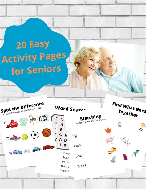 Printable Senior Games INSTANT DOWNLOAD Memory Care Printable ...