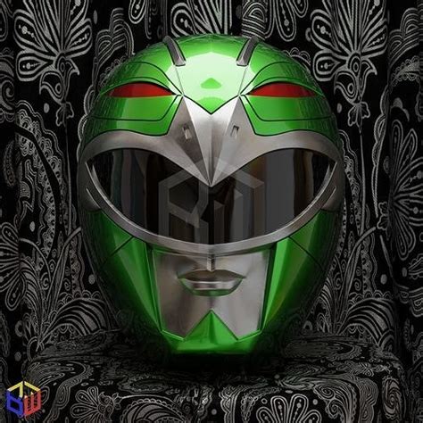 Power rangers Lost Galaxy Green Ranger Helmet 3D model 3D printable | CGTrader