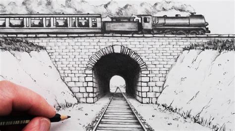 How To Draw Railroad Tracks In Perspective at How To Draw