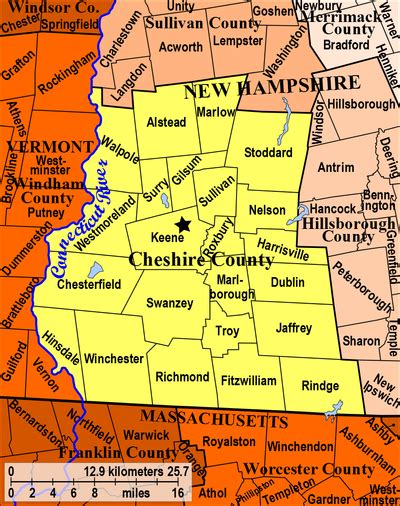 Cheshire County Map