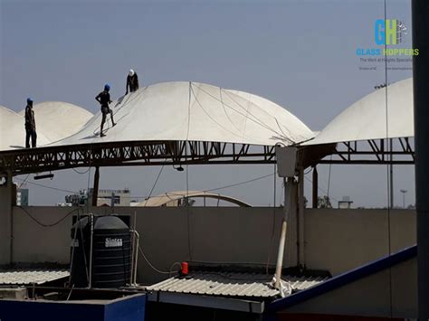 Tensile roofing, Tensile roof cleaning, tensile fabric structure - GH