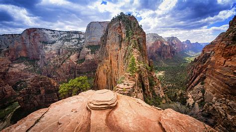 HD wallpaper: Angels Landing, Zion National Park, Utah, National Parks ...