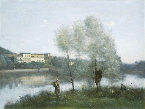 Camille Corot, Ville d'Avray avec sa mère : tableau de GRANDS PEINTRES et peinture de Corot