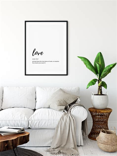 Love Definition Print Love Printable Art Home Decor Wall Art Instant Download Definition Prints ...