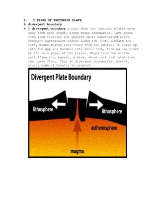 3 types of tectonics plate | PDF