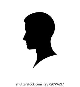 Silhouette Male Head Side View Vector Stock Vector (Royalty Free) 2372099637 | Shutterstock