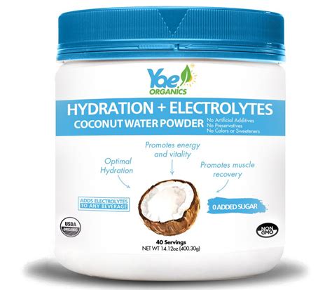 Yae Organics Organic Coconut Water Powder for Hydration & Essential ...