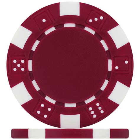 High Quality Burgundy Dice Poker Chips (Roll of 25)