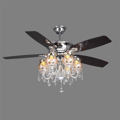 Crystal ceiling fan light - 10 rich ways to cool your room - Warisan Lighting