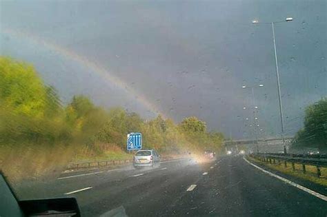 The end of the rainbow found.. on motorway in Surrey - picture - Mirror ...