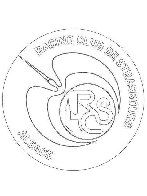 colouring page RC Strasbourg Alsace | coloringpage.ca