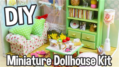 DIY Miniature Dollhouse Kit Cute Room with Working Lights! Family Hall ...