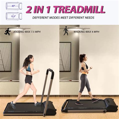 Estleys 2 in 1 Folding Under Desk Treadmill, Electric Portable ...