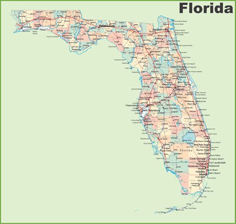 Florida Gulf Coast Towns Map | Printable Maps